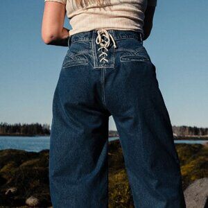 Rudy Jude Lace Back Big Jean - Tumbled Classic Indigo - RJ Size 6